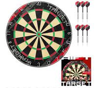 Target Darts Rift Dartboard Set | Punta de Acero Diana | Alambre Sin Grapas | Incluye Dos Juegos de Dardos 17G | Set Completo para Principiantes | Incluye 1 Mes de Aplicación DartCounter
