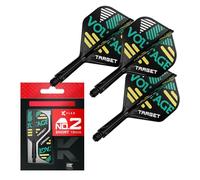 Target Darts Rob Cross K Flex Vuelos y Sistema de Varillas, No.2 | Pack de 3 Kflex All In One Flights, Player Edition Accesorios para Dardos | Potencia K-Flex Dart Corto/Intermedio/Medio