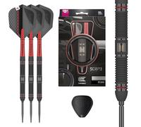 Target Darts Scope Dardos Punta Acero Punta Suiza, 90% Tungsteno, Barril 01-23G | Dardos Punta Acero, Dardos Rojos y Negros, Dardos Profesionales con Punta Suiza y Herramienta