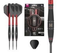 Target Darts Scope Dardos Punta Acero Punta Suiza, 90% Tungsteno, Barril 03-21G | Dardos Punta Acero, Dardos Rojos y Negros, Dardos Profesionales con Punta Suiza y Herramienta