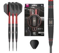 Target Darts Scope Dardos Punta Acero Punta Suiza, 90% Tungsteno, Barril 04-22G | Dardos Punta Acero, Dardos Rojos y Negros, Dardos Profesionales con Punta Suiza y Herramienta