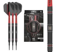 Target Darts Scope Punta Blanda, Juego de Dardos 90% Tungsteno | Dardos Rojos y Negros, Juego de Dardos con Puntas Pixel, Dardos Electrónicos, Dardos Punta Blanda | Barril 10/11-18G/19G/20G/21G