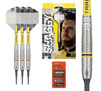 Target Darts Scott Williams Generación 2 Set de Dardos de Punta Blanda, 18G | Dardos Player Edition G2 de Tungsteno al 90%, Puntas de Píxel Negras, Plumas Pro Ultra N.º 2, Ejes Pro Grip Tag