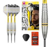 Target Darts Scott Williams Generación 2 Swiss Point Set de Dardos con Punta de Acero, 25G | Dardos Player Edition G2 de Tungsteno al 90%, Plumas Pro Ultra N.º 2, Ejes Pro Grip Tag Herramienta SP