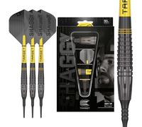 TARGET Darts Scott Williams - Juego de dardos negros de punta suave de 90% tungsteno, 20 g, juego de dardos de punta suave, edición para jugadores, dardos de punta de píxel