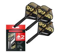 Target Darts Scott Williams K Flex Vuelos y Sistema de Ejes, No.2 | Pack de 3 Dardos Kflex All In One,Aaccesorios de Dardos Player Edition | Vástago de Dardos K-Flex - Intermedio (26mm)