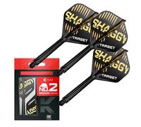 Target Darts Scott Williams K Flex Vuelos y Sistema de Ejes, No.2 | Pack de 3 Dardos Kflex All In One,Aaccesorios de Dardos Player Edition | Vástago de Dardos K-Flex - Medio (33mm)