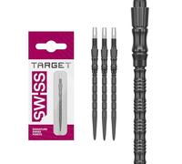 Target Darts Signature Swiss Point TRB | 3 Paquete Set de Tips | 42MM - Negro | Cambiar Dardo Puntas, Swiss Point Tecnología, Profesionales Dardos Accesorios
