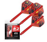 Target Darts Star Wars Darth Maul K Flex Integredas Dardos Vuelos & Ejes | Paquete de 3 K-Flex, N.º 2 | Disney K-Flex Accesorios, Medio (33mm)