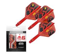 Target Darts Star Wars Darth Maul K Flex Integredas Dardos Vuelos & Ejes | Paquete de 3 K-Flex, N.º 6 | Disney K-Flex Accesorios, Corto (19mm)