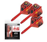 Target Darts Star Wars Darth Maul K Flex Integredas Dardos Vuelos & Ejes | Paquete de 3 K-Flex, N.º 6 | Disney K-Flex Accesorios, Intermedio (26mm)