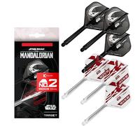 Target Darts Star Wars Mandalorian K Flex Integrado Dardo Vuelos y Ejes | Personaje Inspirado Paquete de 6 K-Flex, N.º 2 | Disney K-Flex Accesorios, Medio (33mm)
