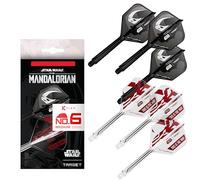 Target Darts Star Wars Mandalorian K Flex Integrado Dardo Vuelos y Ejes | Personaje Inspirado Paquete de 6 K-Flex, N.º 6 | Disney K-Flex Accesorios, Medio (33mm)