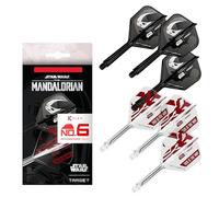 Target Darts Star Wars Mandalorian K Flex Integrado Dardo Vuelos y Ejes | Personaje Inspirado Paquete de 6 K-Flex, N.º 6 | Disney K-Flex Accesorios, Intermedio (26mm)