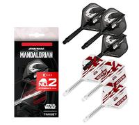 Target Darts Star Wars Mandalorian K Flex Integrado Dardo Vuelos y Ejes | Personaje Inspirado Paquete de 6 K-Flex, N.º 2 | Disney K-Flex Accesorios, Intermedio (26mm)