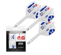 Target Darts Star Wars R2-D2 K Flex Integredas Dardos Vuelos & Ejes | R2D2 Paquete de 3 K-Flex, N.º 6 | Disney K-Flex Accesorios, Intermedio (26mm)