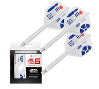 Target Darts Star Wars R2-D2 K Flex Integredas Dardos Vuelos & Ejes | R2D2 Paquete de 3 K-Flex, N.º 6 | Disney K-Flex Accesorios, Medio (33mm)
