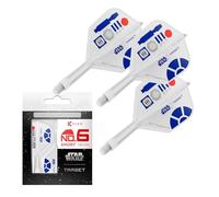 Target Darts Star Wars R2-D2 K Flex Integredas Dardos Vuelos & Ejes | R2D2 Paquete de 3 K-Flex, N.º 6 | Disney K-Flex Accesorios, Corto (19mm)