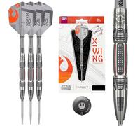 Target Darts Star Wars X-Wing 90% Tungsteno Punta de Acero Dardos, 22G/24G/26G | Puntas Suizas GRD Plateadas, Varillas Pro Grip, Plumas X Wing N.º 6 Pro Ultra y Herramienta Swiss Point
