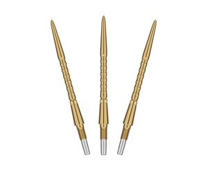 TARGET Darts Swiss Point, Storm Dart Points, Surge (Paquete de 3 Puntas) 35MM - Oro | Cambiar Puntos de Dardo, Puntos de Tormenta Suizos, Accesorios de Dardos Profesionales