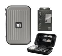 TARGET Darts Takoma XL - Funda para Dardos con Capacidad para 6 Dardos, Soporte Protector de EVA con Doble Cierre de Cremallera, Accesorios Profesionales para Dardos, Gris, Organizador de Bolsas