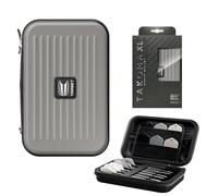 Target Darts Takoma XL - Funda para Dardos con Capacidad para 6 Dardos, Soporte Protector de EVA con Doble Cierre de Cremallera, Accesorios Profesionales para Dardos, Gris, Organizador de Bolsas