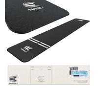 TARGET Darts World Champion - Alfombrilla para Dardos en Blanco y Negro | Alfombrilla de Dardos con Punta Suave y Punta de Acero | Alfombrillas Antideslizantes para protección de Suelo y Puntas de