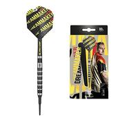 TARGET Dimitri Van Den Bergh Dream Maker 80% Tungsten Soft Tip Darts Set Dardos Suaves, Unisex, Negro, Amarillo y Rojo, 18 g