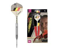 TARGET Dimitri Van Den Bergh Dream Maker G1 90% tungsteno Swiss Point Steel Tip Juego de Dardos Acero, Unisex, Arena, Negro, Amarillo y Rojo, 21 g