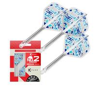 Target Japan Charis 2025 K Flex Dardos Vuelos y Ejes Sistema, N.º 2 | Paquete de 3 Kflex All In One Flight, Cathy Leung Accesorios para Dardos | Varilla para Dardos K-Flex - Moyen