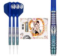 Target Japan Charis G5 Punta Blanda Dardos con y Kflex, 19G | Juego de Dardos con 90% de Tungsteno, Plumas y Varillas K-Flex, Puntas 2BA Pixel, Jugadora Cathy Leung Gen 5, Azul K Flex Impreso N.º 6