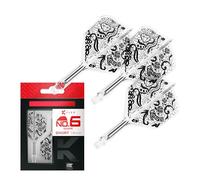 Target Japan Diamond Sistema de Flechas y Plumas Smash K Flex Dart, No.6 | Paquete de 3 Plumas Kflex All In One, Edición para Jugadores Kosuzu Iwao Accesorios Dardos | K-Flex Dar - Corto (19mm)