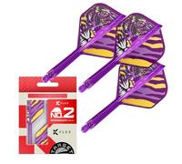 Target Japan Endeavour K Flex Dardo Vuelos y Ejes Sistema, N.º 2 (Intermedio, 26mm) | Paquete de 3 Kflex Todo En Uno Vuelo, Player Edición Kasumi Sato Dardos Accesorios | K-Flex Dardo Tallo