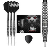 Target Japan Paul LIM G8 90% Juego de Dardos de Punta de Acero Tungsteno K-Flex Swiss Point, 24G | Vuelo de Dardos KFlex, Puntas Swiss Storm Nano, Puntas de Dardos de Acero Negro y Plata con Cañas