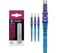 Target Japan Premium Swiss Puntos, Juego de 3 Puntas 30MM - Azul | Cambiar Puntas de Dardos, Puntas de Repuesto, Accesorios Profesionales para Dardos