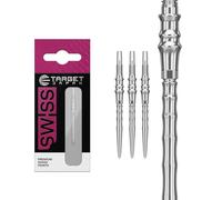 Target Japan Premium Swiss Puntos, Juego de 3 Puntas 30MM - Plata | Cambiar Puntas de Dardos, Puntas de Repuesto, Accesorios Profesionales para Dardos