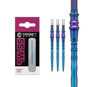 Target Japan Premium Swiss Puntos, Juego de 3 Puntas 35MM - Azul | Cambiar Puntas de Dardos, Puntas de Repuesto, Accesorios Profesionales para Dardos