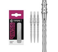 Target Japan Premium Swiss Puntos, Juego de 3 Puntas 35MM - Plata | Cambiar Puntas de Dardos, Puntas de Repuesto, Accesorios Profesionales para Dardos