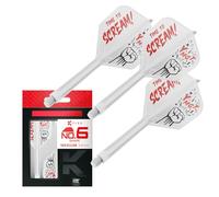 Target Japan Scream K Flex Sistema Dart Flights y Shaft, No.6 | Pack de 3 Kflex All In One Flight, Player Edition Akito Yamagata Accesorios para Dardos | Tallo Dardos K-Flex - Medio (33mm)