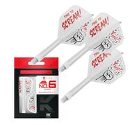 Target Japan Scream K Flex Sistema Dart Flights y Shaft, No.6 | Pack de 3 Kflex All In One Flight, Player Edition Akito Yamagata Accesorios para Dardos | Tallo Dardos K-Flex - Intermedio (26mm)
