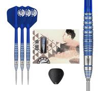 Target Japan Sereno G1 95% Juego de Dardos Tungsteno K-Flex Swiss Point Punta Acero, 21G | Toru Suzuki KFlex Dart Flight, Puntas Suizas, Puntas de Dardos de Acero con Cañas y Plumas K Flex Integradas