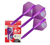 Target Japan Sistema de Plumas y Varillas K Flex Dart, No.2 | Pack de 3 Accesorios para Dardos Kflex All In One Flight, Edición Limitada Morada | Vástago para Dardos K-Flex - Medio (33mm)