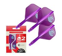 Target Japan Sistema de Plumas y Varillas K Flex Dart, No.2 | Pack de 3 Accesorios para Dardos Kflex All In One Flight, Edición Limitada Morada | Vástago para Dardos K-Flex - Corto (19mm)