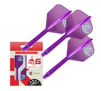 Target Japan Sistema de Plumas y Varillas K Flex Dart, No.6 | Pack de 3 Accesorios para Dardos Kflex All In One Flight, Edición Limitada Morada | Vástago para Dardos K-Flex - Medio (33mm)