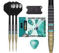 Target Japan The Miracle G7.5 Punta de Acero Dardos con Kflex, 24G | 95% Tungsteno Dardo Set, K-Flex Vuelos y Ejes N.º 2, Storm Nano Swiss, Point Guard, Lata Almacenamiento, Mikuru Suzuki Gen 7.5
