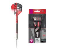 TARGET Juego de Dardos Suiza de 80% tungsteno con Punta de Acero, Unisex, Rojo, Plateado y Negro, 22 g