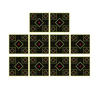 Target Paper - 12 x 12 pulgadas de práctica de 10 piezas | Entrenamiento centrado en objetivos, siluetas de rango para exteriores, interiores, patio trasero, juego recreativo y mejora de habilidades