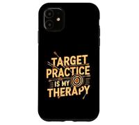 Target Practice Is My Therapy Archery Bow Arrow Carcasa para iPhone 11