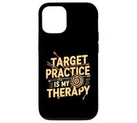 Target Practice Is My Therapy Archery Bow Arrow Carcasa para iPhone 12/12 Pro
