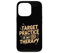 Target Practice Is My Therapy Archery Bow Arrow Carcasa para iPhone 13 Pro